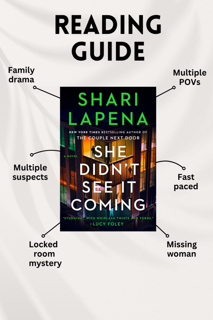 She Didn’t See It Coming by Shari Lapena book guide